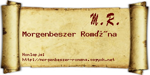 Morgenbeszer Romána névjegykártya